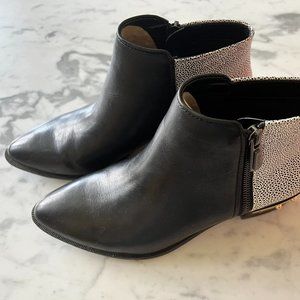 Sam Edelman Genuine Leather Holt Ankle Boots - Black - Size 7.5